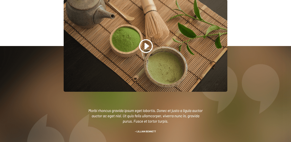 Divi Matcha Shop Child Theme Home Page