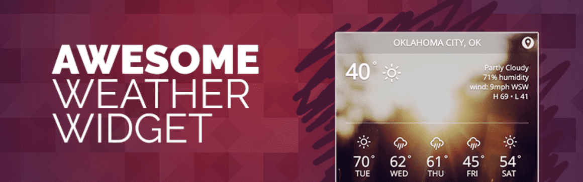 The Awesome Weather Widget WordPress plugin.