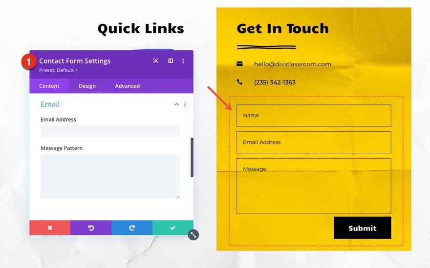 header and footer template for divi's classroom layout pack