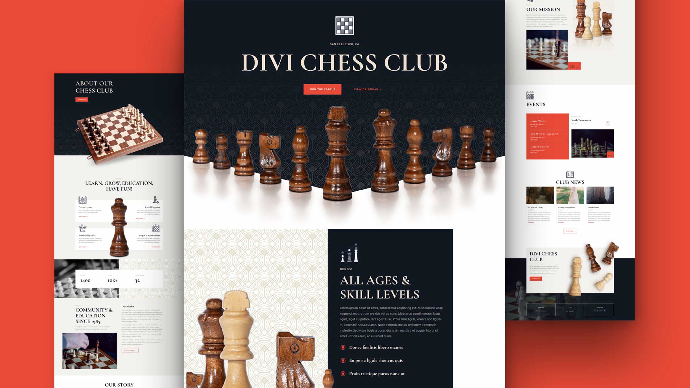 Online Chess Facebook Post Design Templates