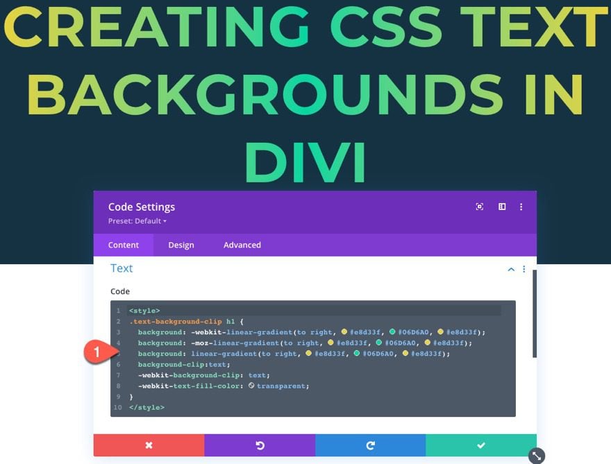 How to Design CSS Text Backgrounds in Divi Using background-clip