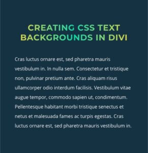 How to Design CSS Text Backgrounds in Divi Using background-clip