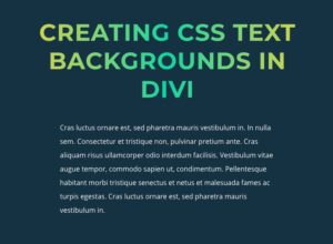 How to Design CSS Text Backgrounds in Divi Using background-clip