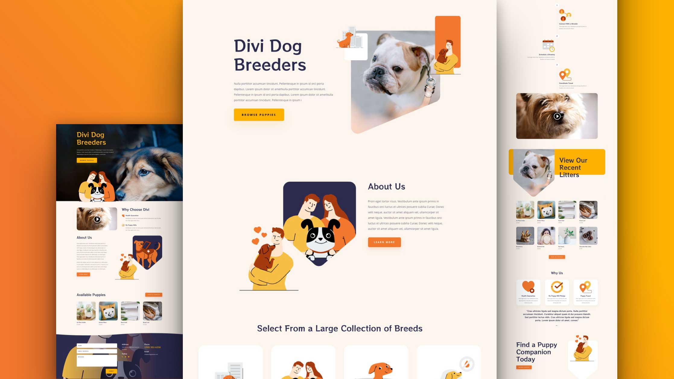 Get a FREE Dog Breeder Layout Pack for Divi