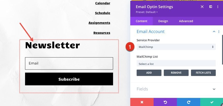 header and footer template for divi's classroom layout pack