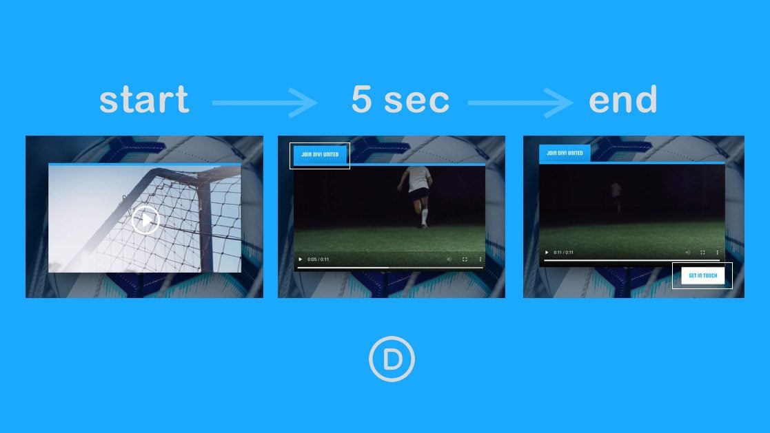 How to Show Buttons (or CTAs) at Specific Times when Playing an HTML Video in Divi
