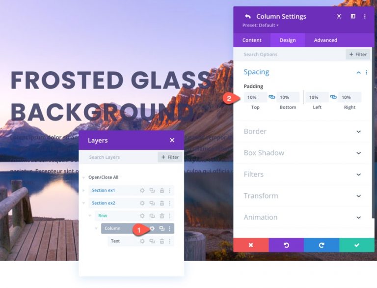How to Create a Frosted Glass Background Design in Divi