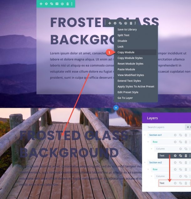 How to Create a Frosted Glass Background Design in Divi
