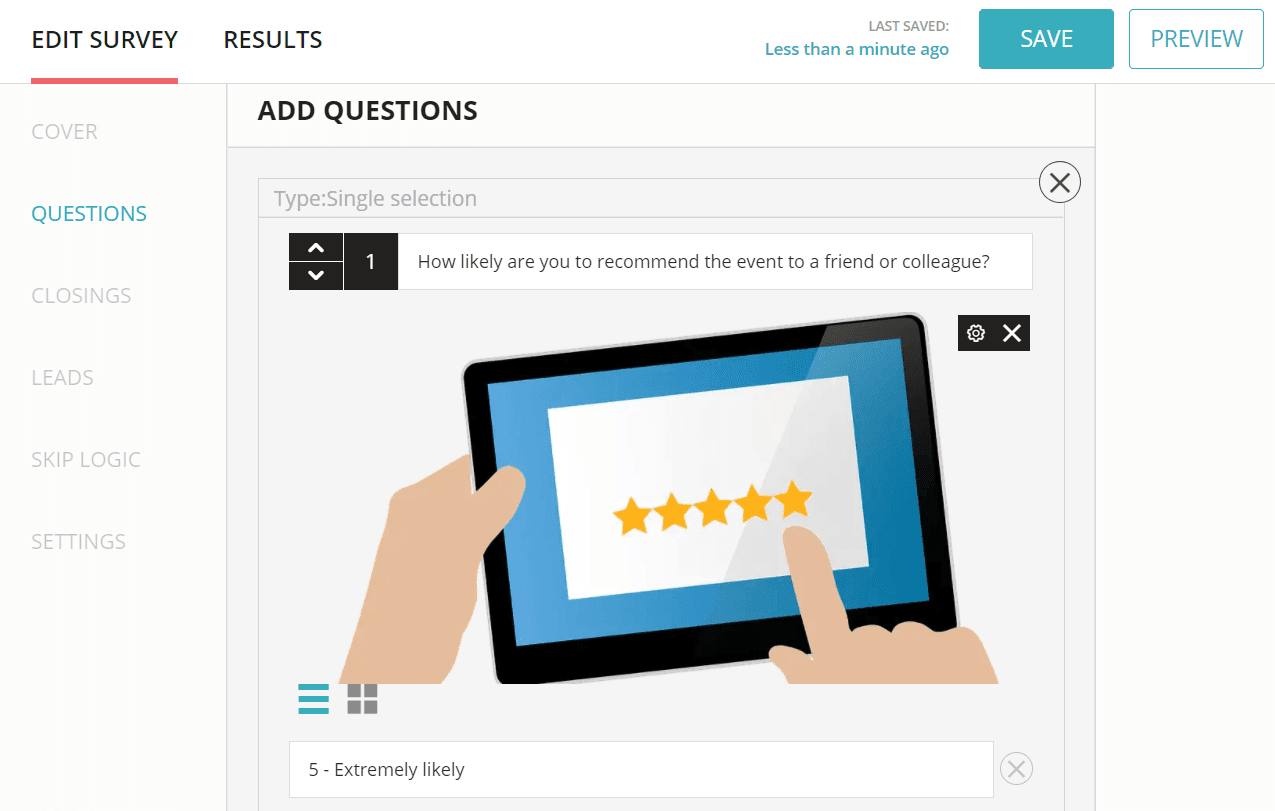 An OpinionStage survey template