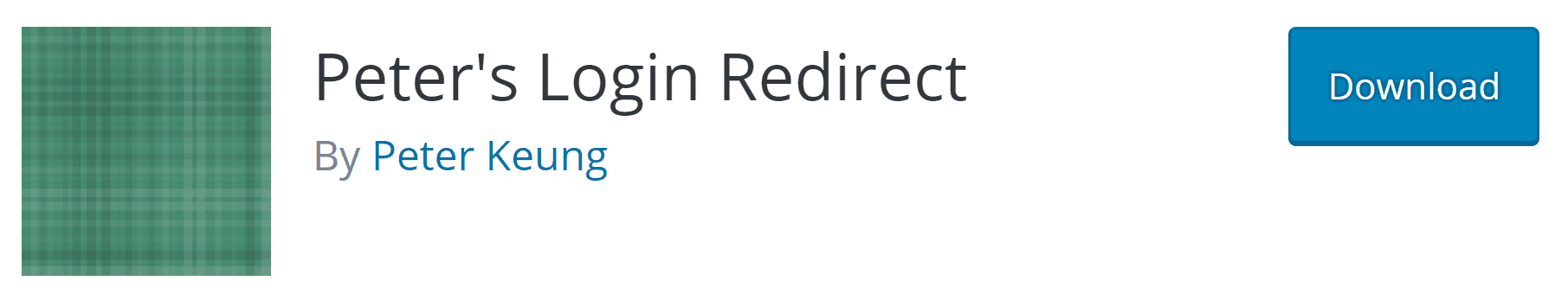 The Peter's Login Redirect plugin