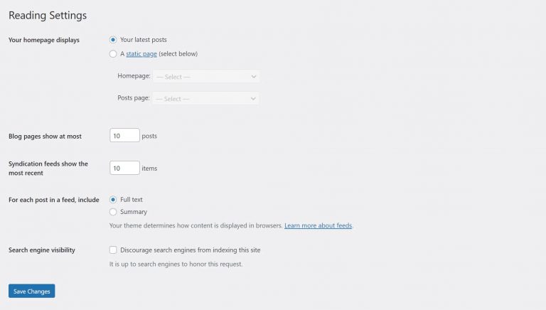 How to Configure Your WordPress Reading Settings