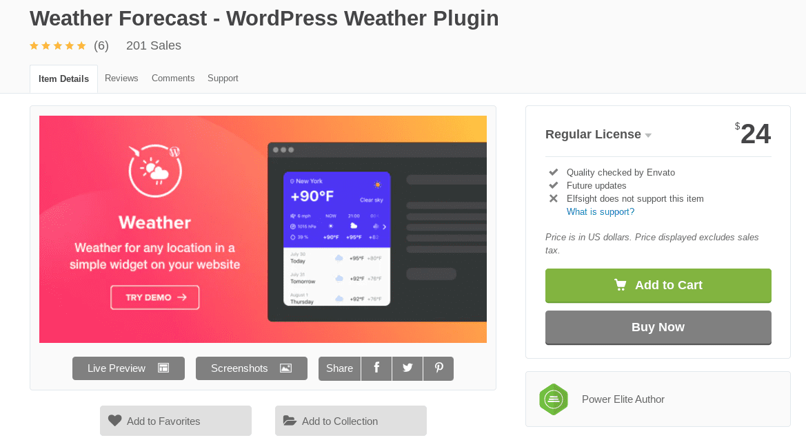 The Weather Forecast plugin.