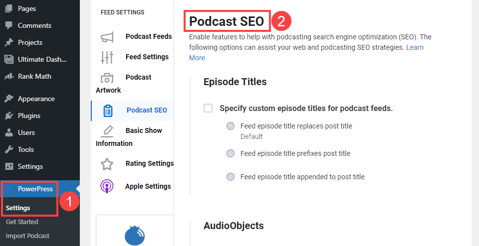 podcast seo with powerpress