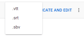 transcript formats