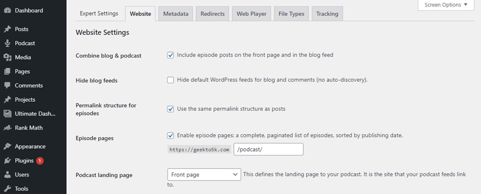 podlove options