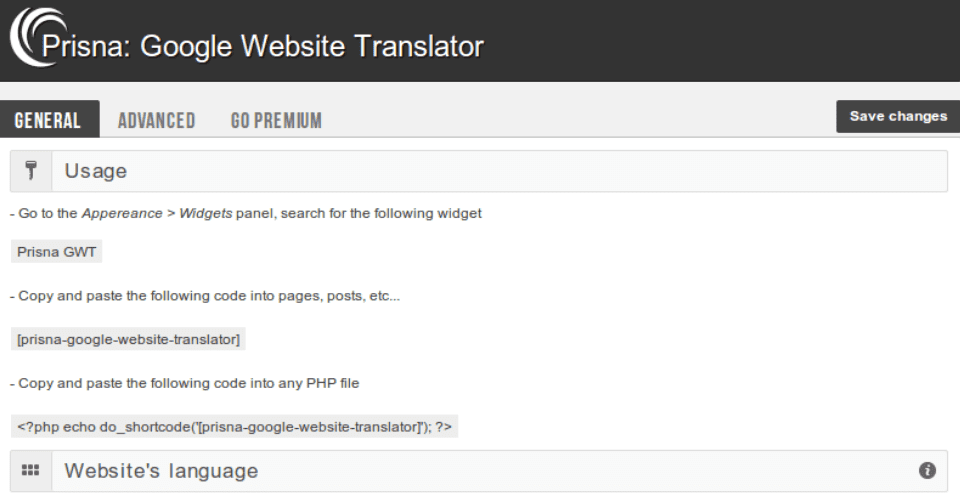google translate wordpress plugin