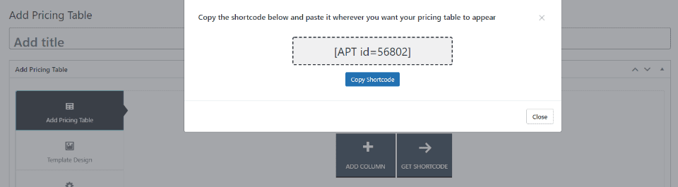 ABC Pricing Table