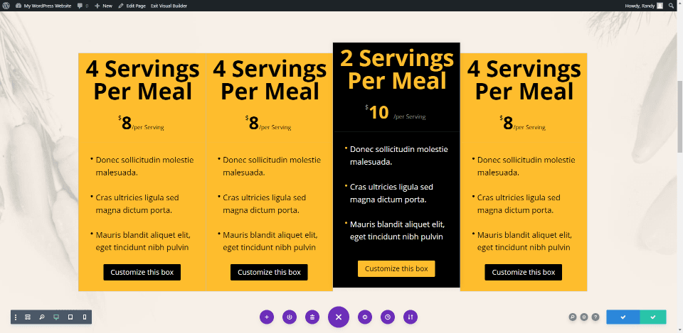 Divi Pricing Table Module