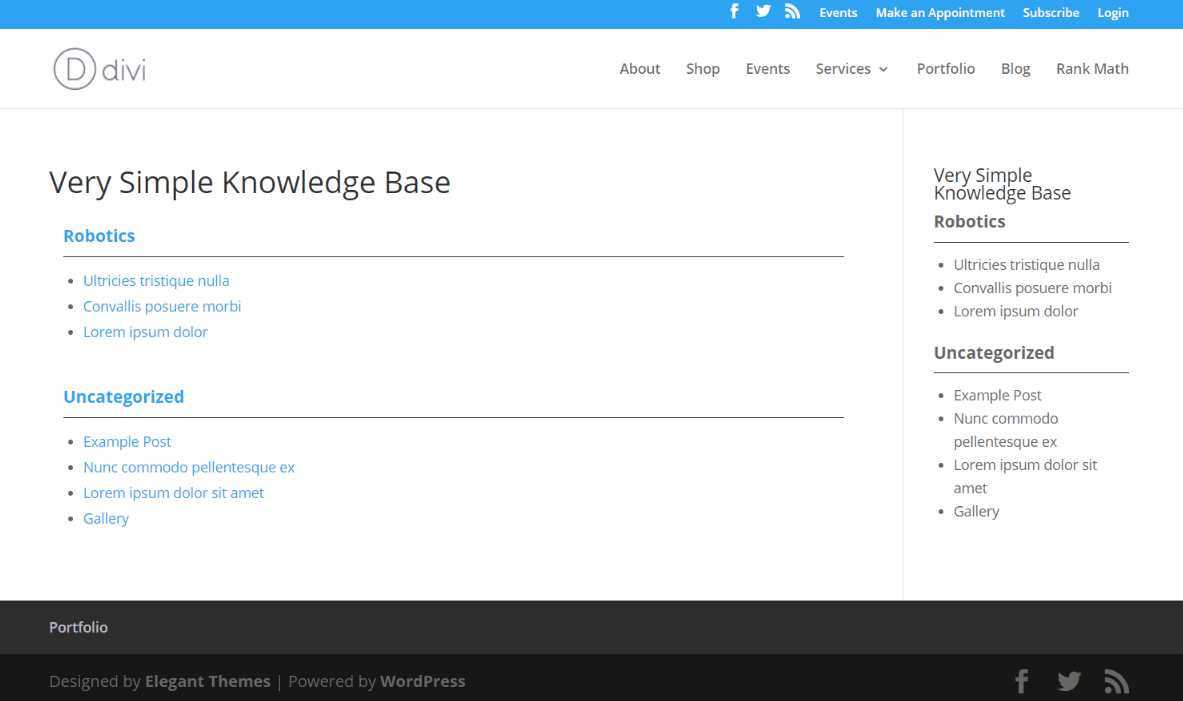 Very Simple Knowledge Base