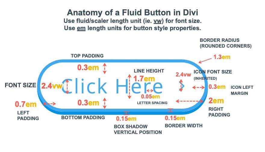 fluid button designs in divi