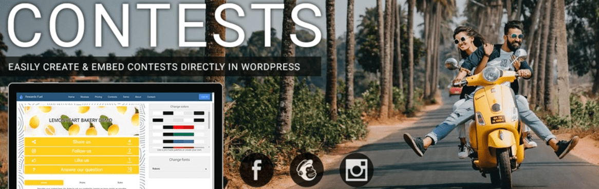 The Contests by Rewards Fuel WordPress plugin.