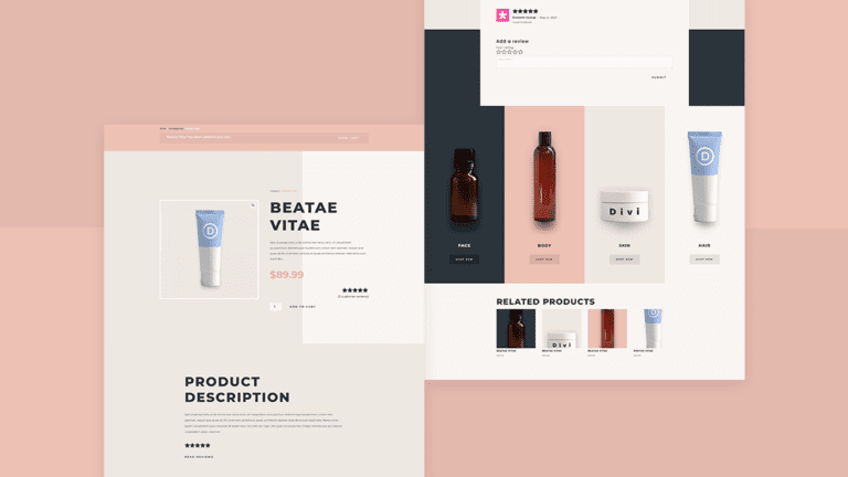 beauty product page template