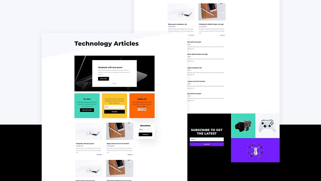 Download a FREE Category Page Template for Divi’s Electronics Store Layout Pack