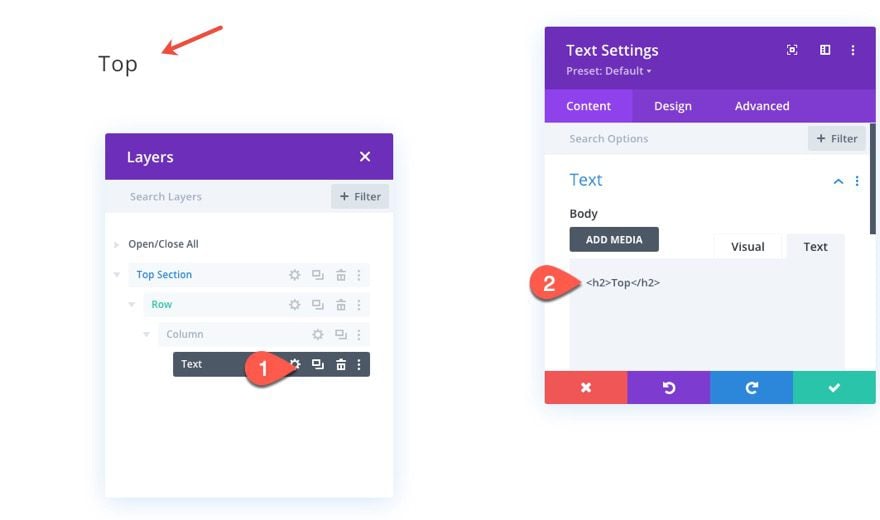 sticky page navigation links to divi sections