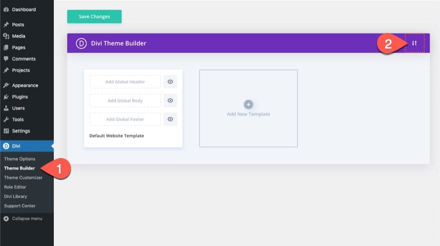 divi toggle tab for sticky header