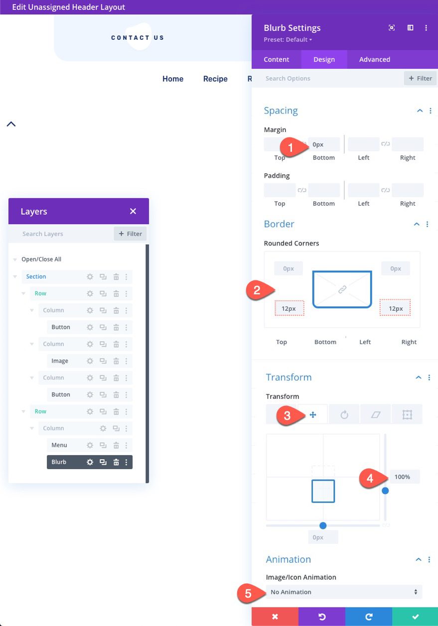 divi toggle tab for sticky header