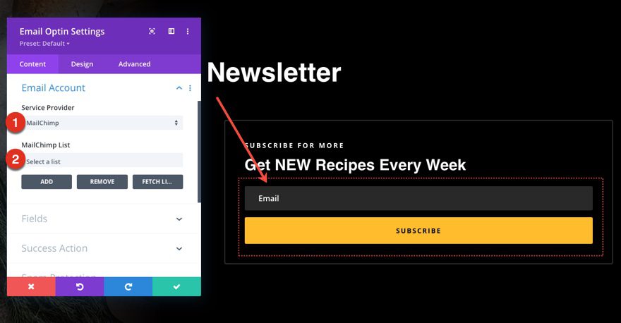 divi meal kit blog post template