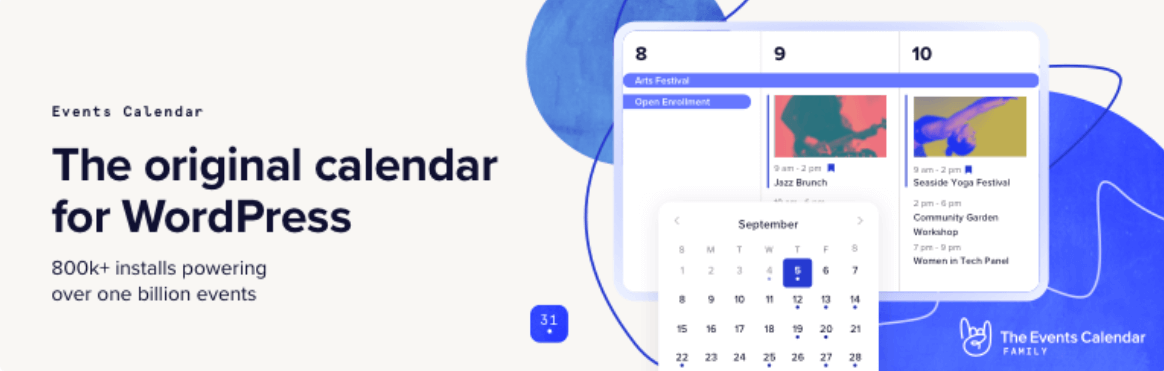 The Events Calendar plugin