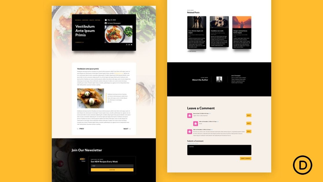 Download a FREE Blog Post Template for Divi’s Meal Kit Layout Pack