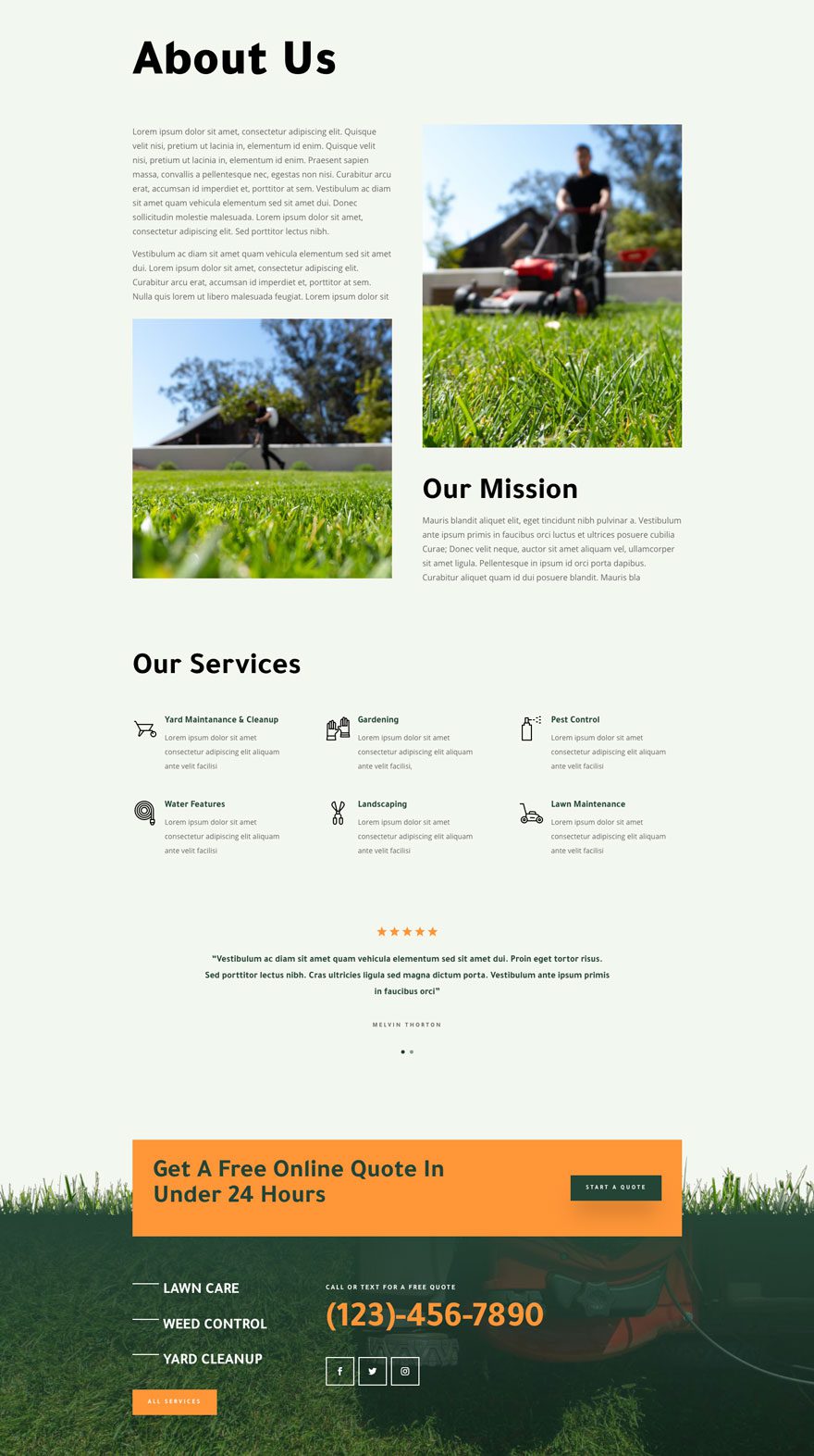 divi landscape maintenance layout pack