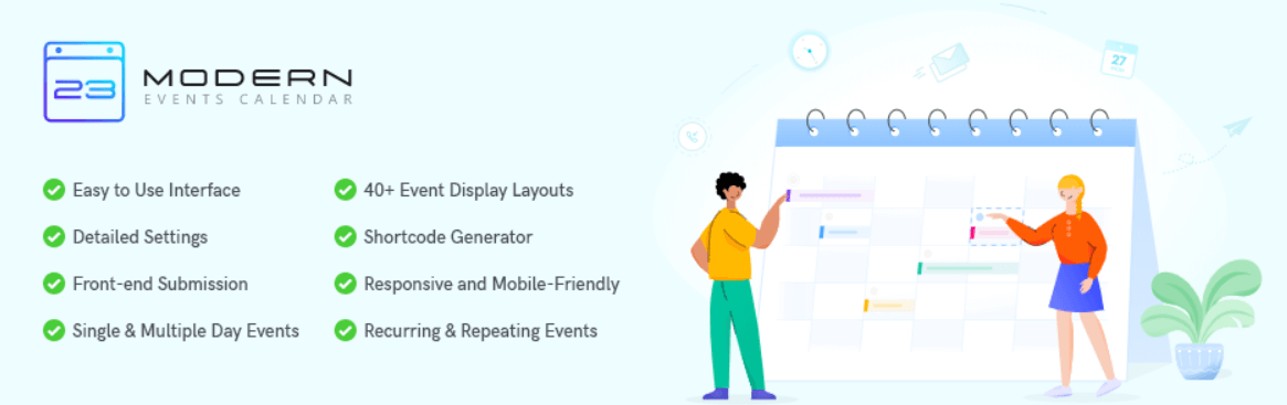 The Modern Events Calendar Lite plugin