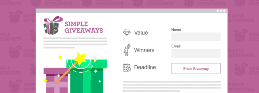 The Simple Giveaways WordPress contest plugin.