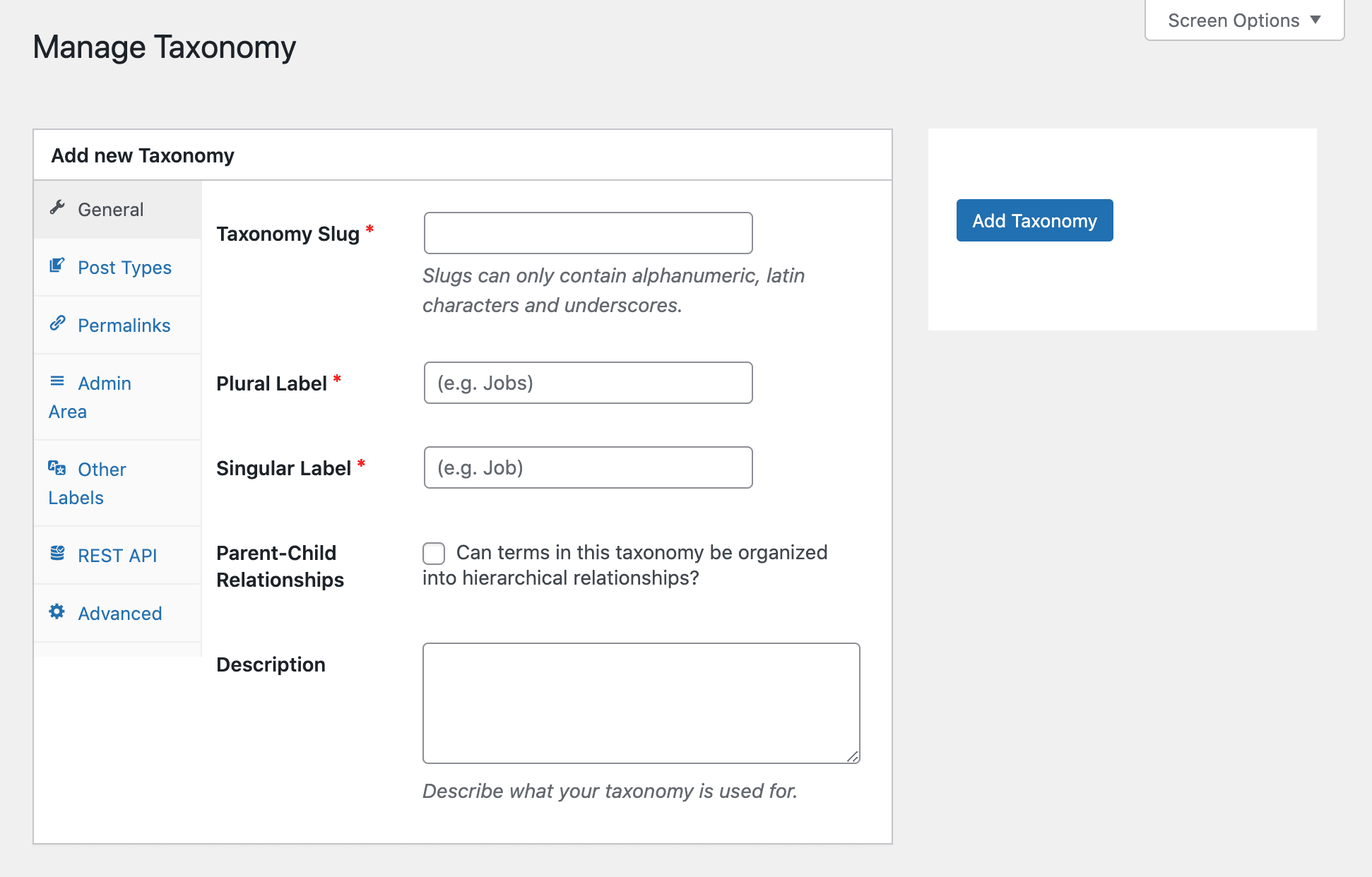 Creating a new taxonomy with TaxoPress.