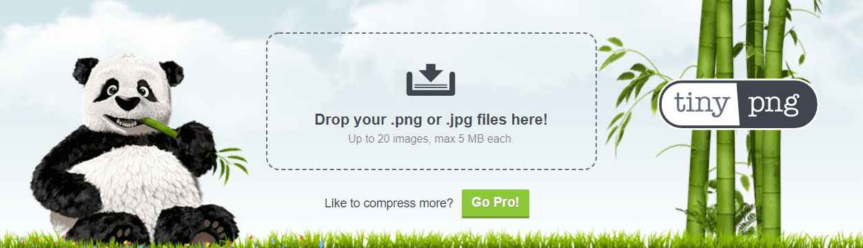 The TinyPNG homepage