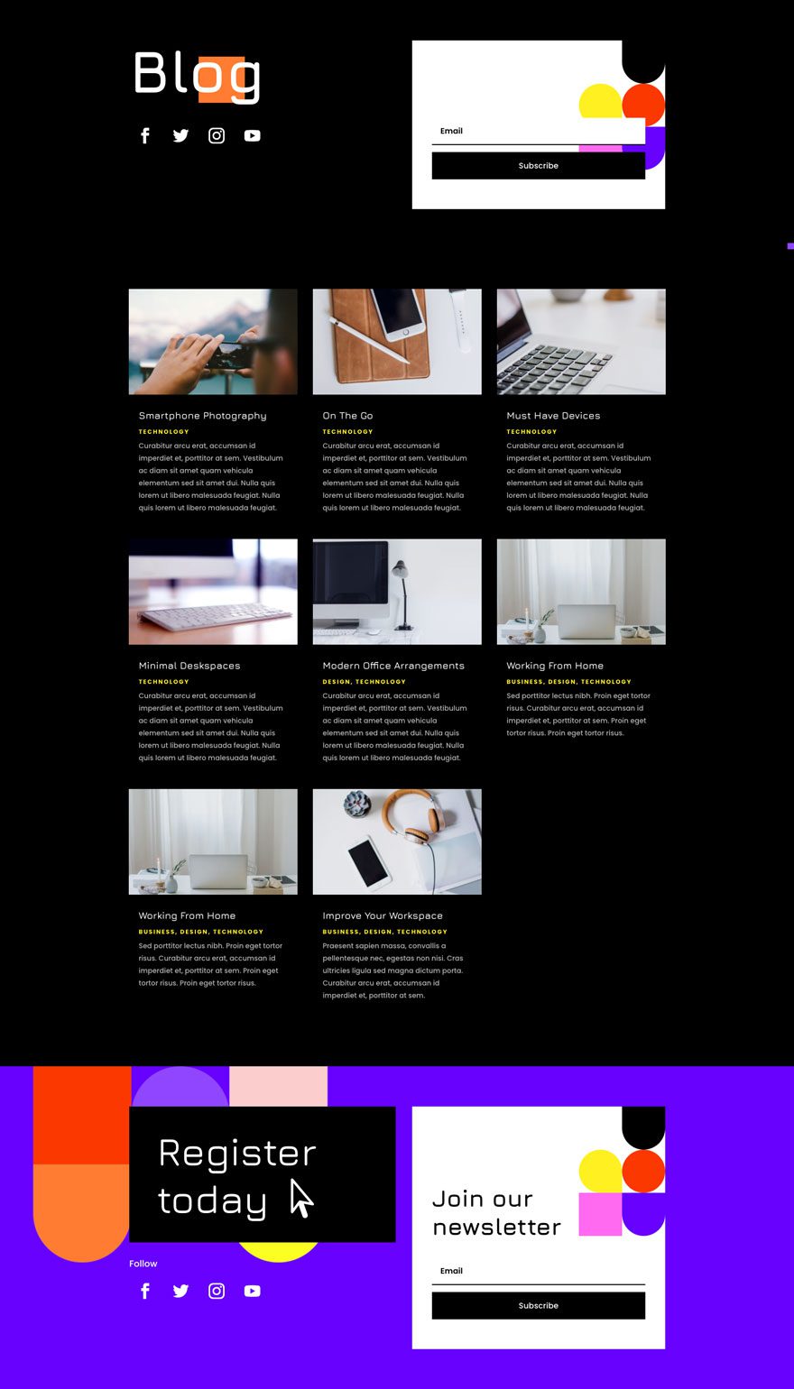 divi virtual conference layout pack