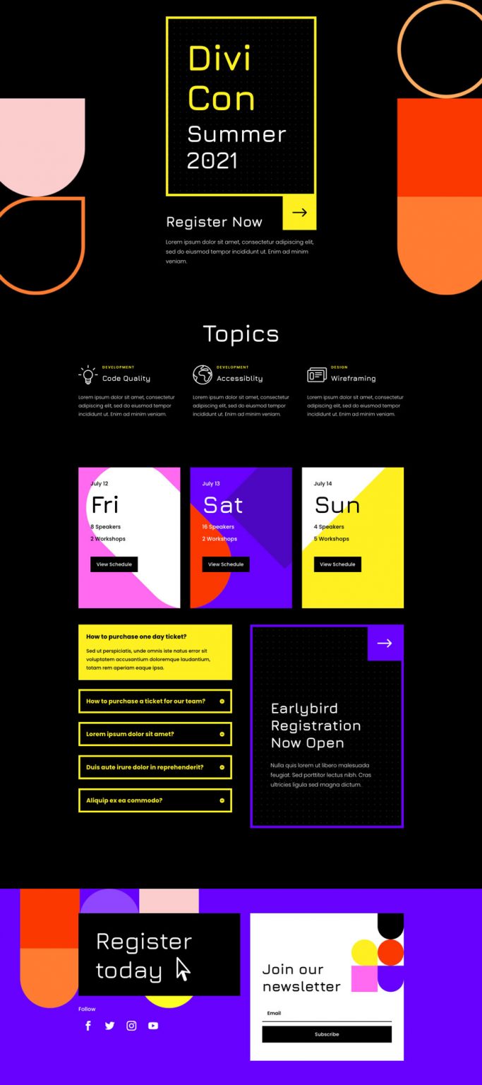 Get a FREE Virtual Conference Layout Pack for Divi