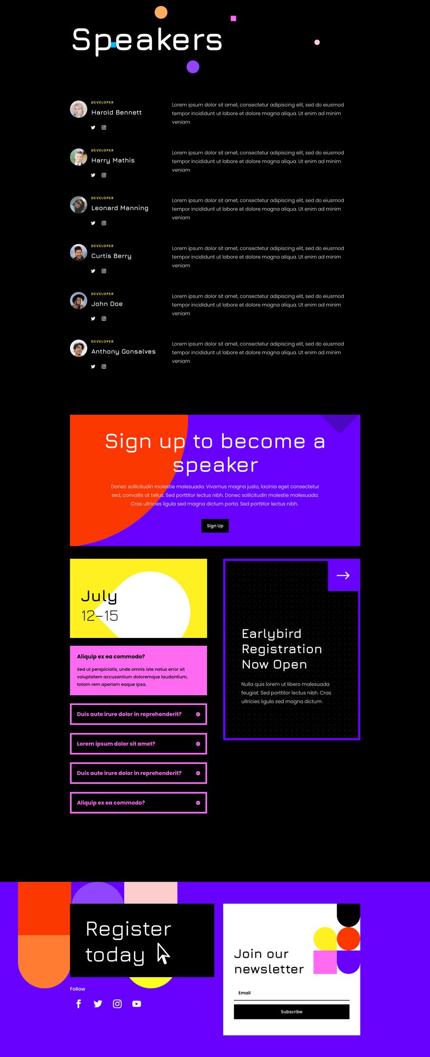 divi virtual conference layout pack