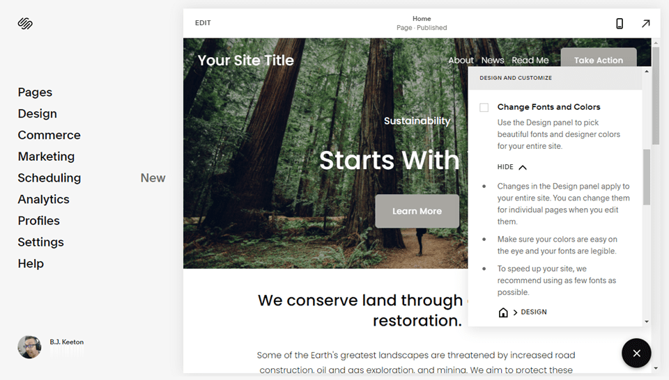 squarespace design