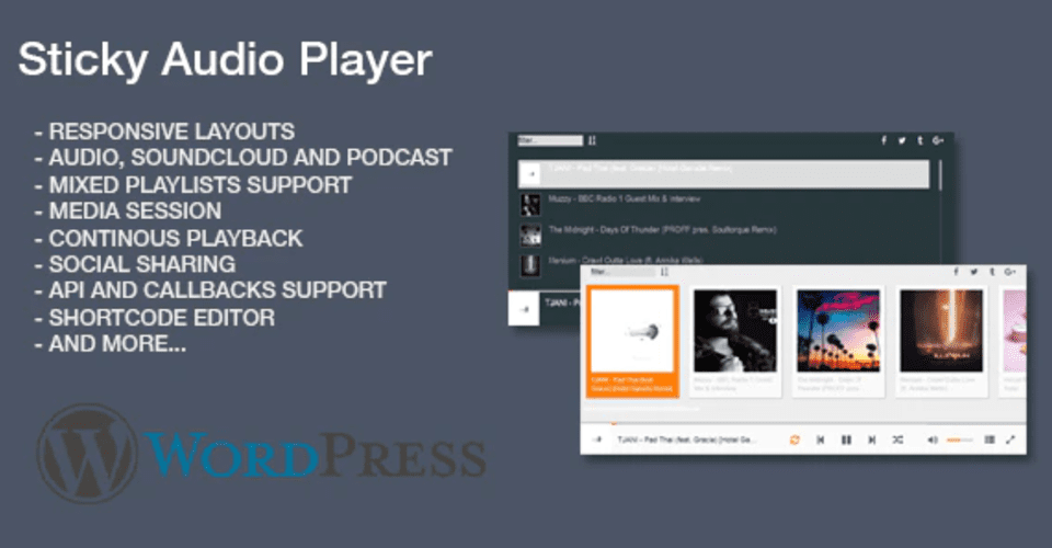 sticky audio player plugin