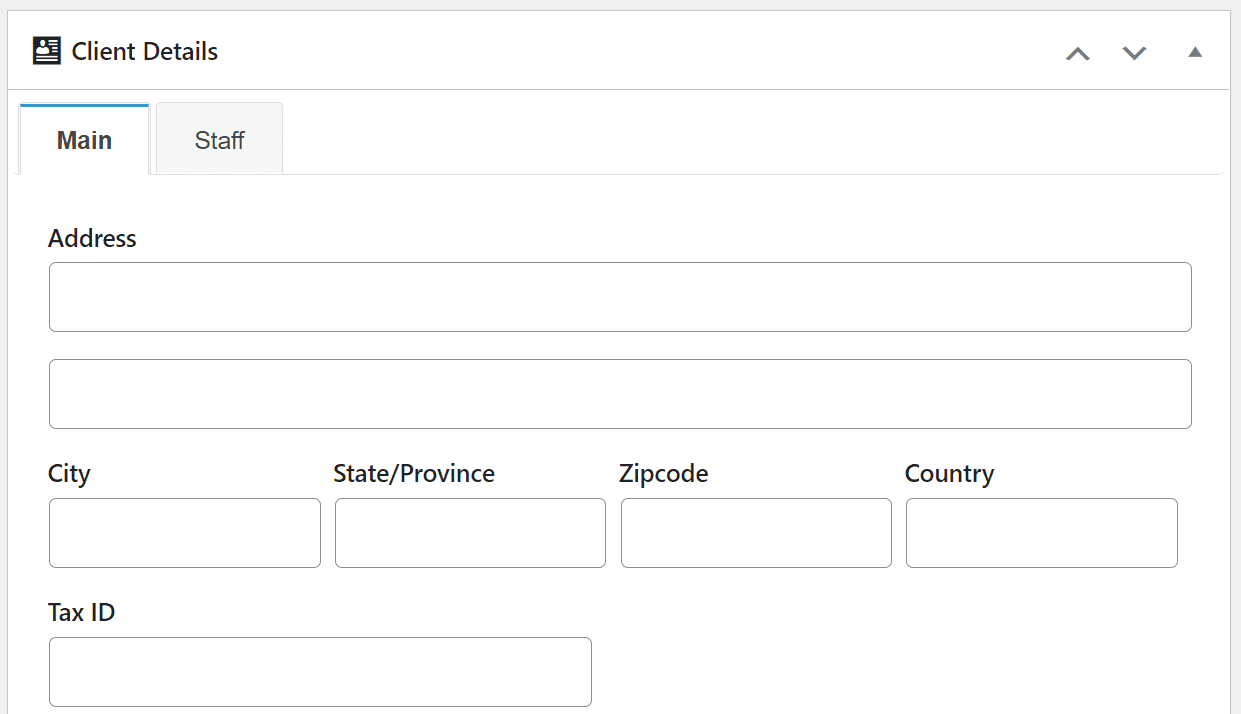 Adding client details to Business Manager