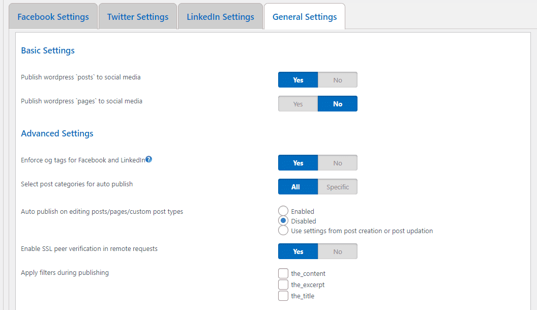 Configuring your auto sharing settings