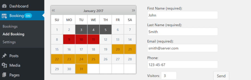 The Booking Calendar WordPress plugin.