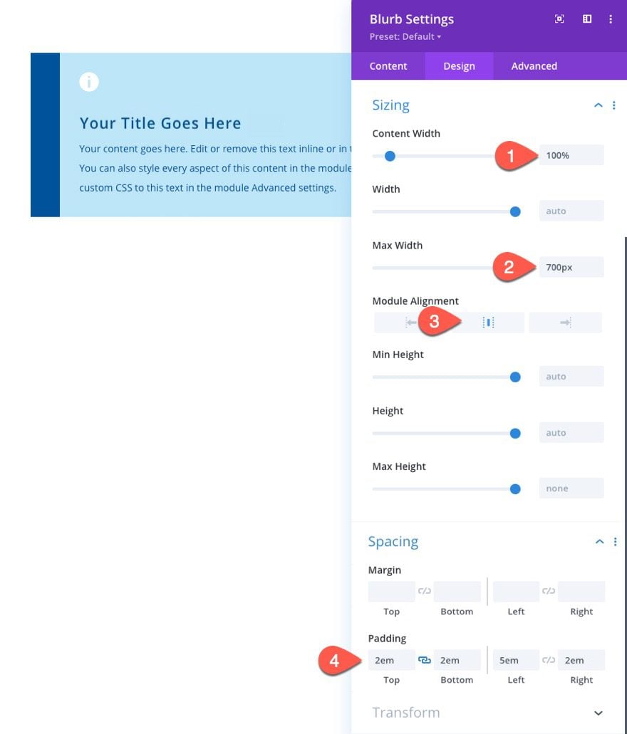 divi styled content boxes