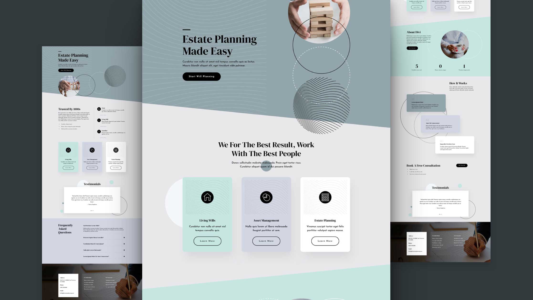 Get a FREE Estate Planning Layout Pack for Divi