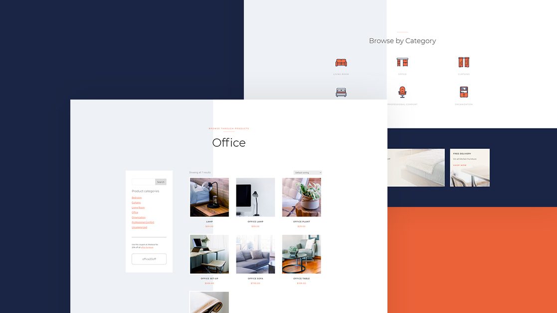 Download a FREE Product Category Page Template for Divi’s Furniture Store Layout Pack