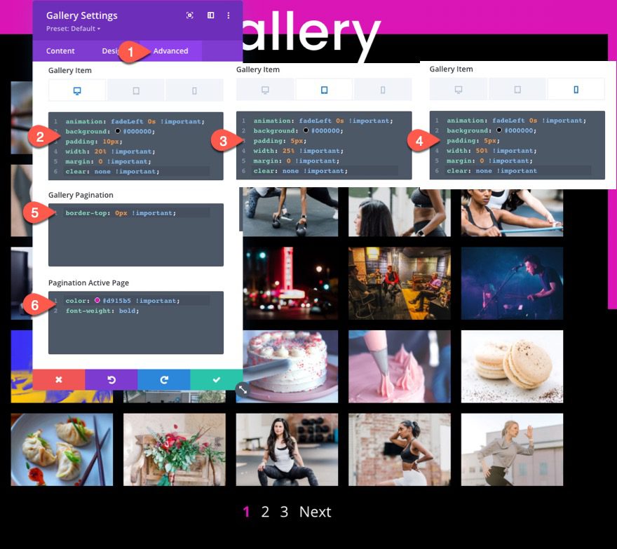 divi staggering animation image gallery